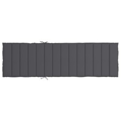Шалте за шезлонг, антрацит, 200x60x3 см, Оксфорд плат