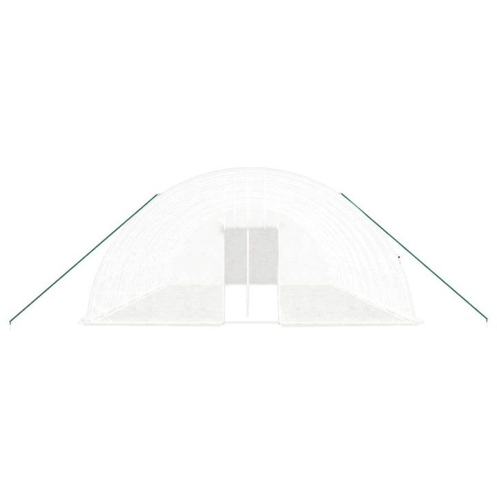 Оранжерия със стоманена рамка бяла 60 м² 10x6x2,85 м