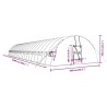 Оранжерия със стоманена рамка бяла 132 м² 22x6x2,85 м