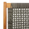 Градински столове  2 броя Сив 76x67x73.5 см От масивно акациева дървесина