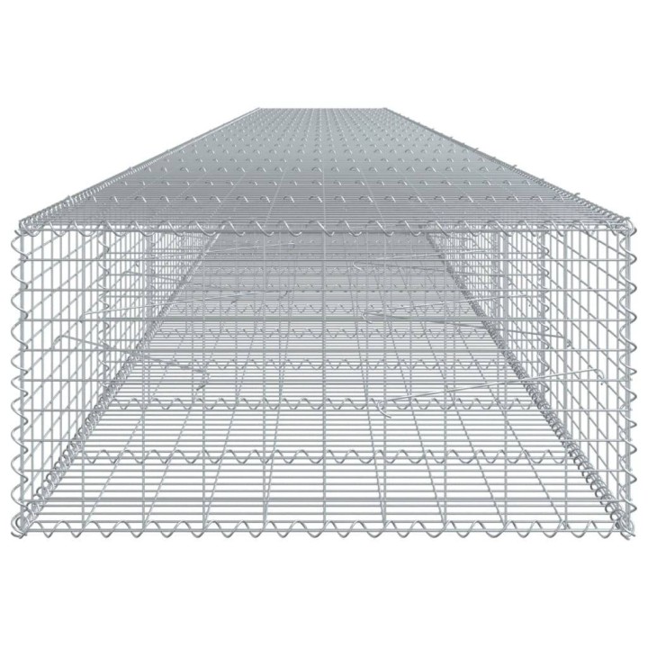 Габионна кошница с покритие, 1000x100x50 см, поцинковано желязо