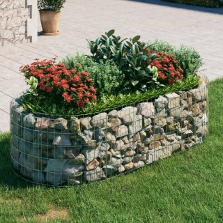 Габион повдигната леха, поцинковано желязо, 200x100x50 cм
