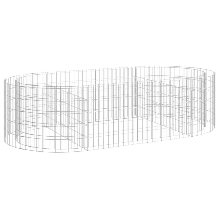 Габион повдигната леха, поцинковано желязо, 200x100x50 cм