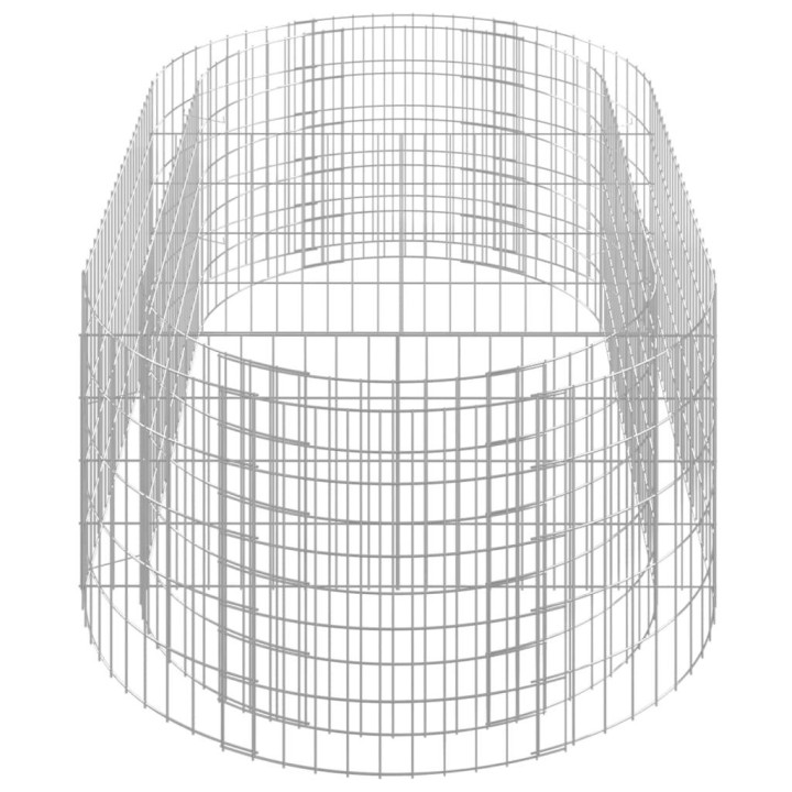 Габион повдигната леха, поцинковано желязо, 200x100x50 cм