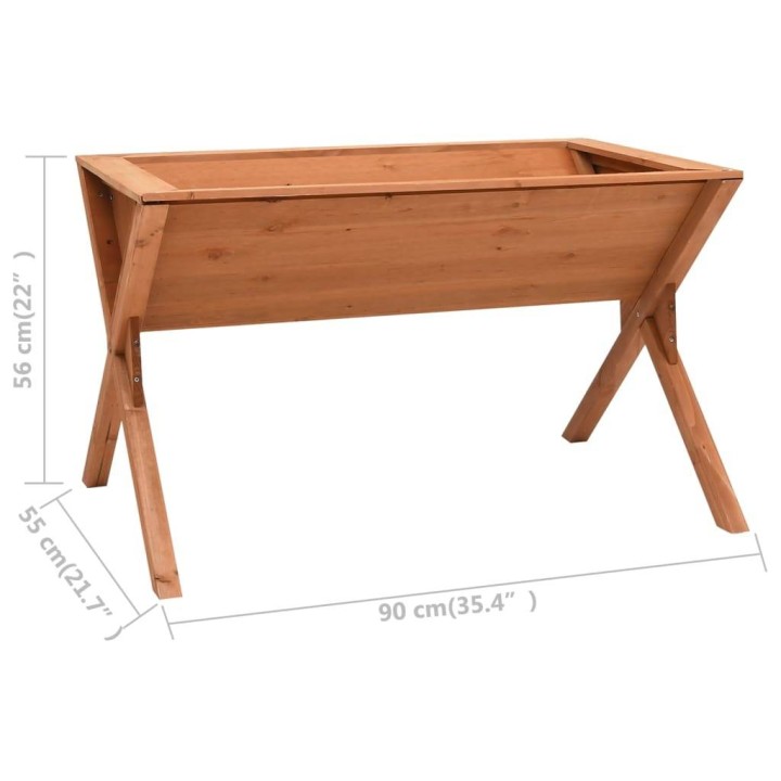 Градинска повдигната леха, 90x55x56 см, чам