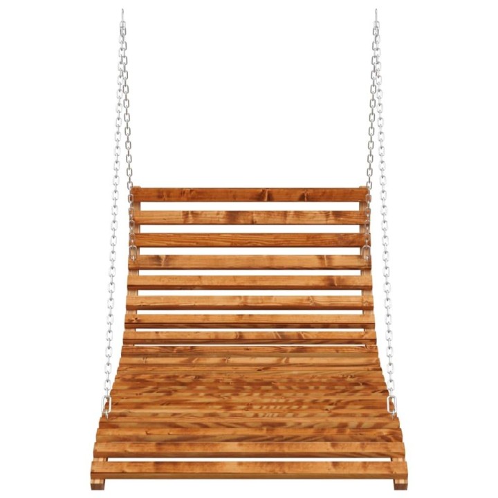 Люлка легло, извито дърво масив с тиков финиш, 115x147x46 см