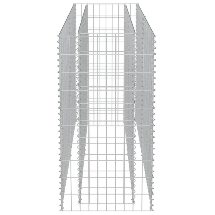 Габион повдигната леха, поцинкована стомана, 180x50x100 cм