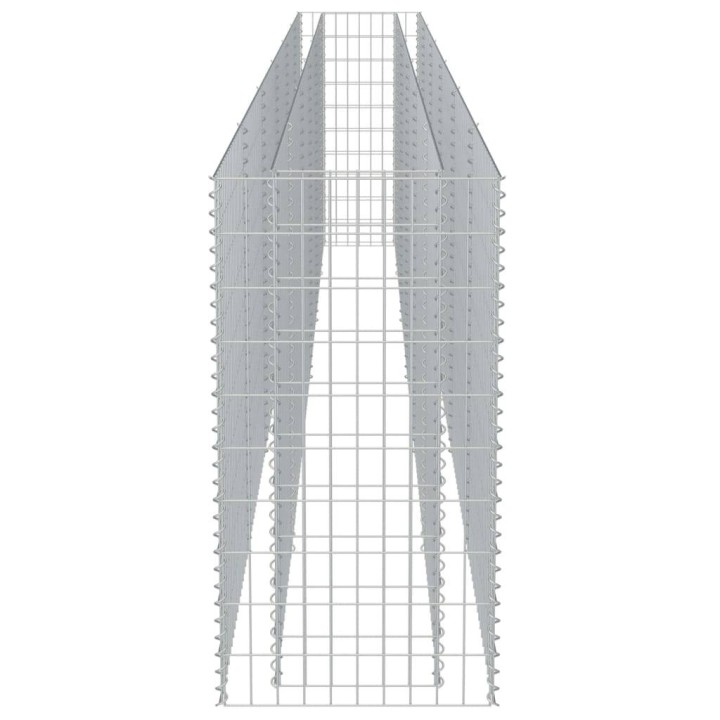 Габион повдигната леха, поцинкована стомана, 540x50x100 cм