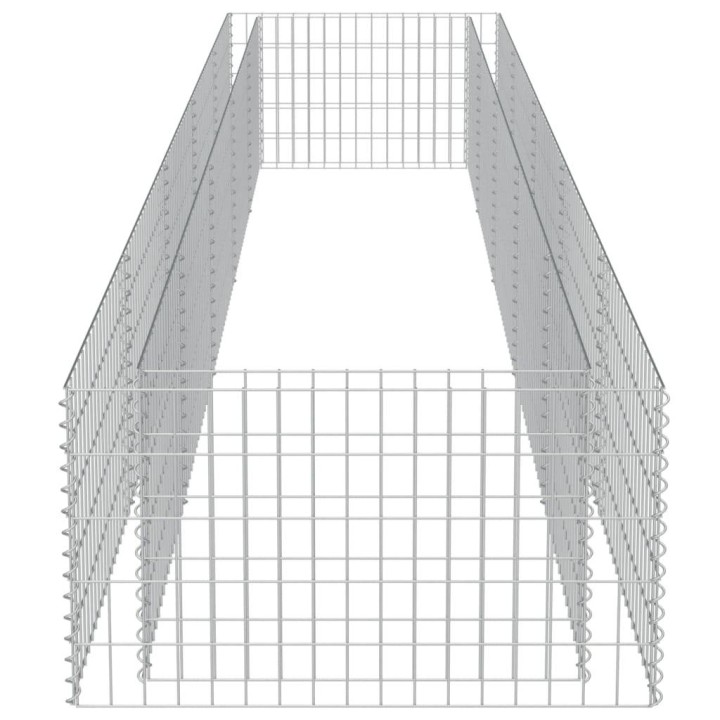 Габион повдигната леха, поцинкована стомана, 450x90x50 cм