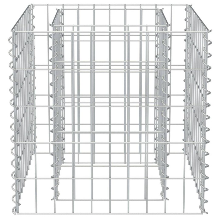 Габион повдигната леха, поцинкована стомана, 50x50x50 cм