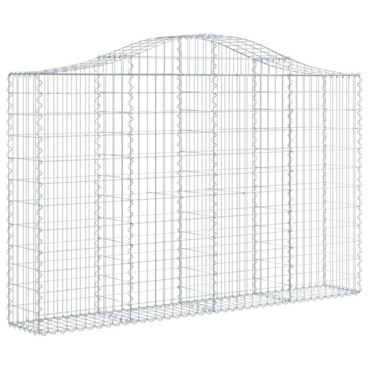 Дъговидна габионна кошница 200x30x120/140 см поцинковано желязо