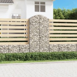 Дъговидна габионна кошница 100x50x200/220 см поцинковано желязо