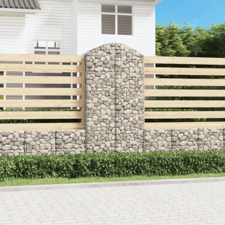 Дъговидна габионна кошница 100x50x200/220 см поцинковано желязо