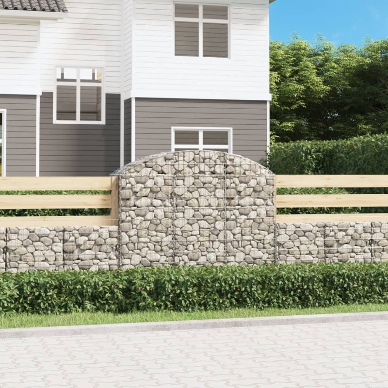Дъговидна габионна кошница 150x50x120/140 см поцинковано желязо Дъговидна габионна кошница 150x50x120/140 см поцинковано желязо