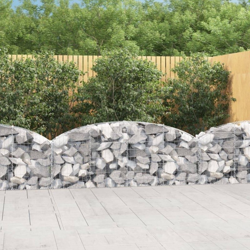 Дъговидна габионна кошница 200x30x60/80 см поцинковано желязо Дъговидна габионна кошница 200x30x60/80 см поцинковано желязо