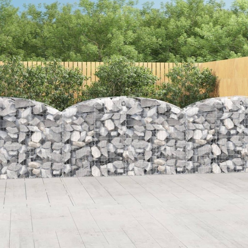 Дъговидна габионна кошница 200x50x100/120 см поцинковано желязо Дъговидна габионна кошница 200x50x100/120 см поцинковано желязо