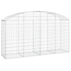 Дъговидна габионна кошница 200x50x100/120 см поцинковано желязо