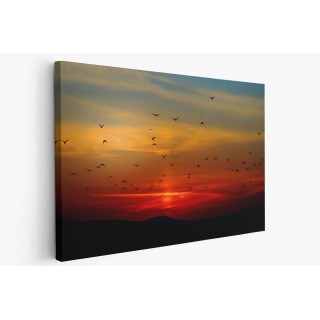 Картина на Залез и птици - k100367 -PAGAGAL