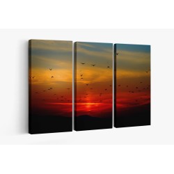 Картина на Залез и птици - k100367 -PAGAGAL