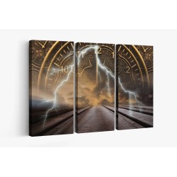 Картина на Часовник и магистрала - абстракция- k2034990 -PAGAGAL