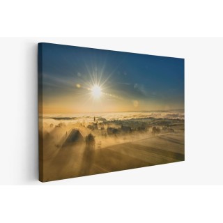 Картина на Утро и мъгла над селце - k2090495 -PAGAGAL