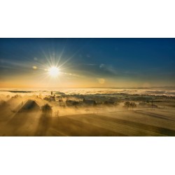 Картина на Утро и мъгла над селце - k2090495 -PAGAGAL