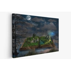 Картина на Абстракция - книга и замък - k2152349 -PAGAGAL