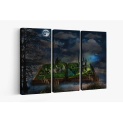 Картина на Абстракция - книга и замък - k2152349 -PAGAGAL