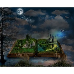 Картина на Абстракция - книга и замък - k2152349 -PAGAGAL