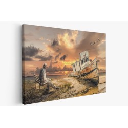 Картина на Старец и лодка - k2845813 -PAGAGAL