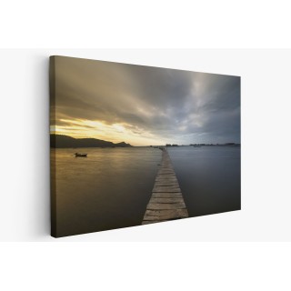 Картина на Изгрев и дървен кей - k3058770 -PAGAGAL